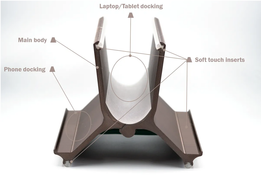 Laptop, tablet and phone vertical stand - Gravidock